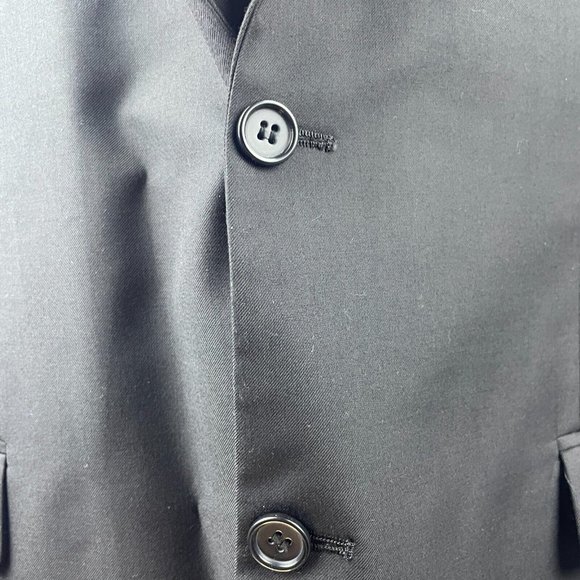 Tazio Italy Blazer Sports Coat Men's 46L Black Super 120's Wool Hand Tailored - Picture 6 of 16